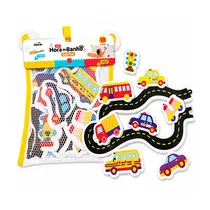 Brinquedo EVA 16 Peças BRW Dipedu Hora do Banho Carros