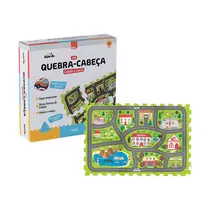 Quebra-Cabeça EVA 7 Peças BRW Dipedu Cidade Com Carrinho Incluso