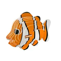 Quebra-Cabeça 3D Papel BRW Dipedu 16 Peças Peixe Coral