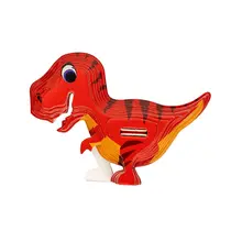 Quebra-Cabeça 3D Papel BRW Dipedu 18 Peças Dino T-Rex