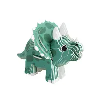 Quebra-Cabeça 3D Papel BRW Dipedu 23 Peças Dino Trice