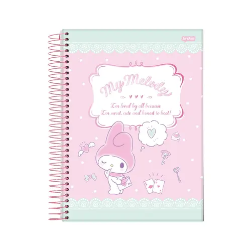 Caderno Universitário 1 Matéria Capa Dura 80 Folhas Jandaia My Melody 27/2