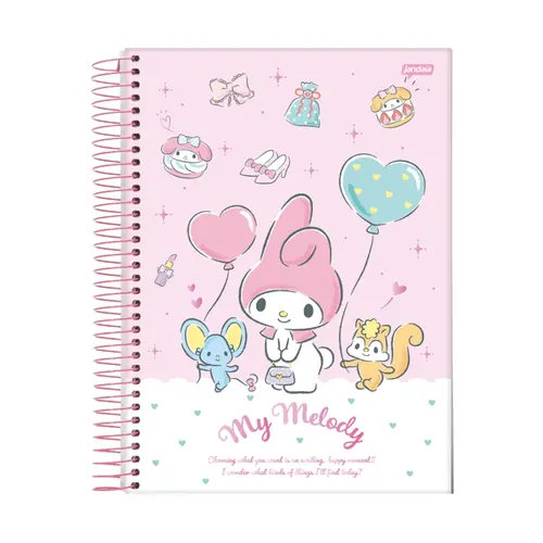 Caderno Universitário 1 Matéria Capa Dura 80 Folhas Jandaia My Melody 27/3