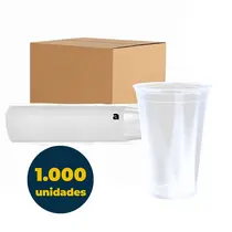 COPO PLASTICO 330 ML TRANSPARENTE LISO 050 UN NORM 20 PCT