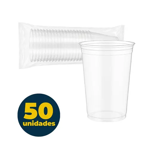 COPO PLASTICO 700 ML TRANSPARENTE LISO 050 UN NORM 8 PCT