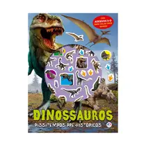 Livro Infantil Ciranda Cultural Passatempos Dinossauros Pré-Históricos com Adesivos