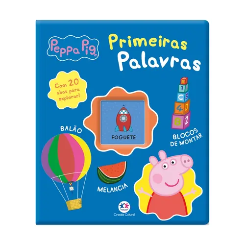 Livro Infantil Almofadado Ciranda Cultural Primeiras Palavras Peppa Pig
