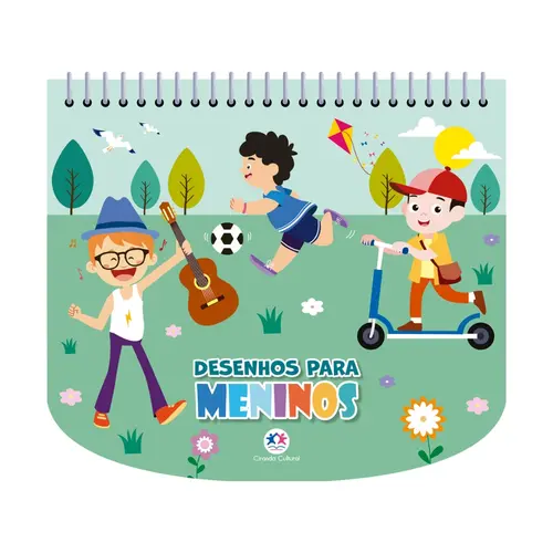 Livro Infantil Colorir Ciranda Cultural Desenhos para Meninos com Canetinhas