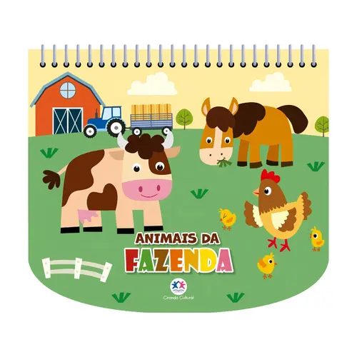 Livro Infantil Colorir Ciranda Cultural Animais da Fazenda com Canetinhas