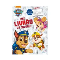 Livro Infantil Ciranda Cultural Tapete Meu Livrão de Colorir Patrulha Canina