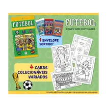 Livro Infantil Colorir Ciranda Cultural Comfy & Cozy 4 Cards Futebol