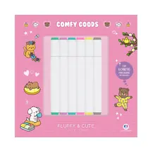 Livro Infantil Colorir Ciranda Cultural Comfy Goods Fluffy e Cute