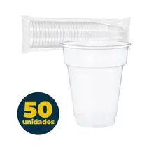 COPO PLASTICO 180 ML TRANSPARENTE LISO 050 UN SUNDAE 10 PCT