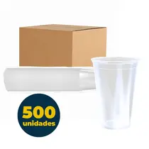 COPO PLASTICO 330 ML TRANSPARENTE LISO 050 UN NORM 10 PCT