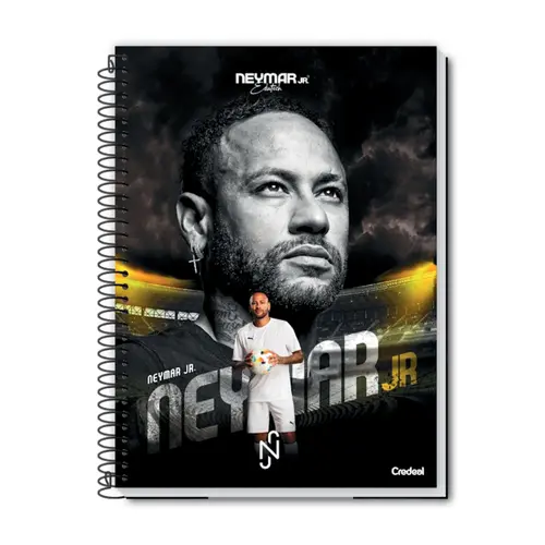 Caderno Universitário Capa Dura Credeal Neymar 1 Matéria 80 Folhas 27/1