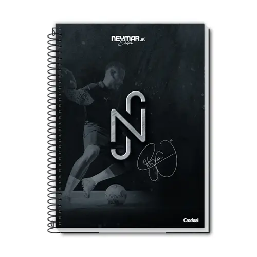 Caderno Universitário Capa Dura Credeal Neymar 1 Matéria 80 Folhas 27/3