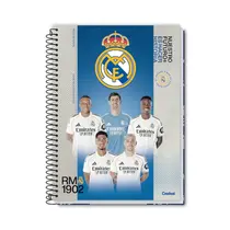 Caderno Universitário Capa Dura Credeal Real Madrid 10 Matérias 160 Folhas 27/1