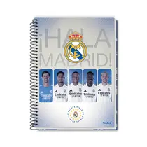 Caderno Universitário Capa Dura Credeal Real Madrid 10 Matérias 160 Folhas 27/2