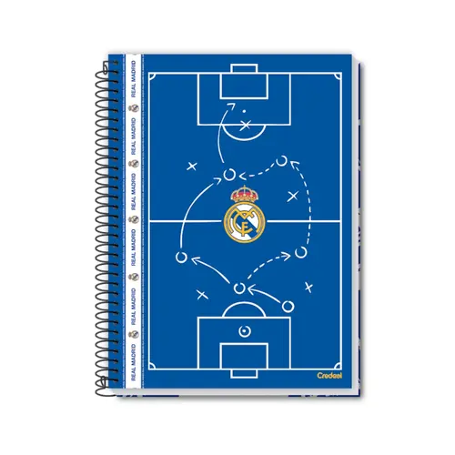 Caderno Universitário Capa Dura Credeal Real Madrid 10 Matérias 160 Folhas 27/3