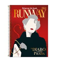 Caderno Universitário Espiral Capa Dura 1 matéria Tilibra O Diabo Veste Prada 80 Folhas 27/2