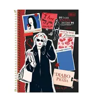 Caderno Universitário Espiral Capa Dura 1 matéria Tilibra O Diabo Veste Prada 80 Folhas 27/3