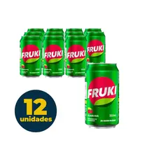 Refrigerante Fruki Guaraná Lata 350ml 12 Unidades