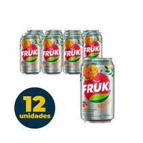 Refrigerante Fruki Guaraná e Bergamota Zero Lata 350ml 12 Unidades