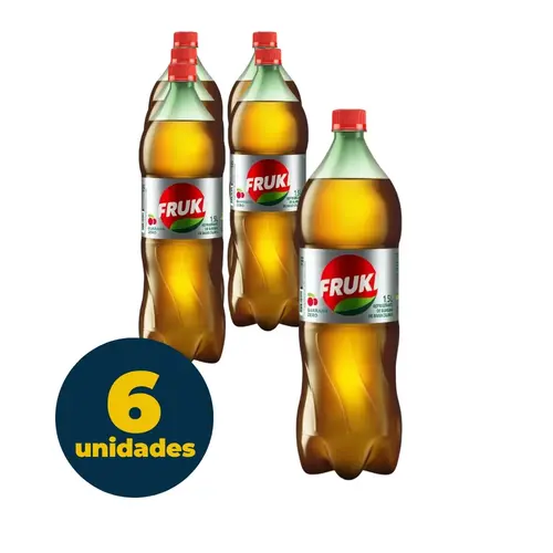 Refrigerante Fruki Guaraná Zero Açúcar 1,5L 6 Unidades