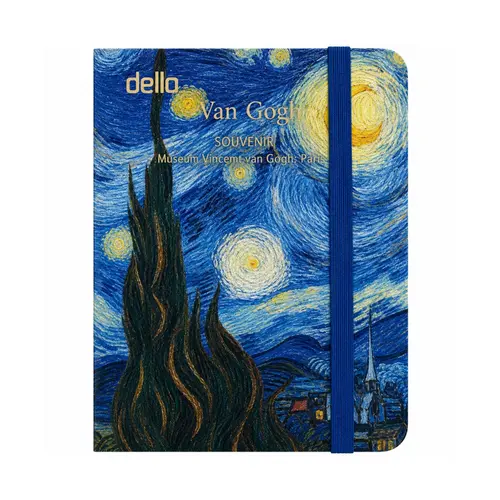Caderneta Dello Gift Note 10,5x7,5cm Capa Dura Costurada com Elástico Noite