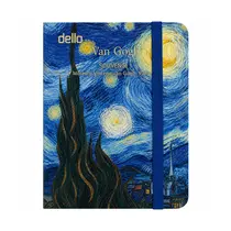 Caderneta Dello Gift Note 10,5x7,5cm Capa Dura Costurada com Elástico Noite