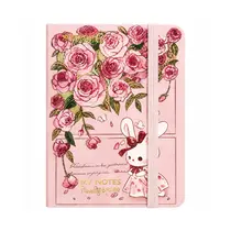 Caderneta Dello Gift Note14x21cm Capa Dura Costurada com Elástico Coelho Rosa