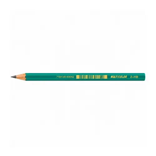 LAPIS PRETO REDONDO GRAFITE HB N-2 MULTICOLOR VERDE 72 UN