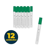 MARCADOR QUADRO BRANCO BRW DASHLIGHT VERDE 12 UN