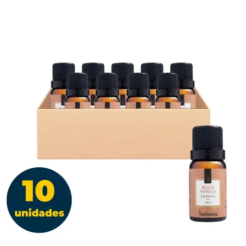ESSENCIA AROMATIZANTE 10ML VIA AROMA BLACK VANILLA 10 UN