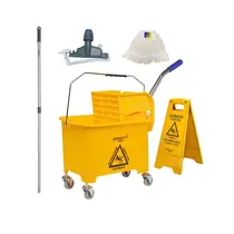 Kit Essencial Perfect Pro Balde Espremedor, Cabo, Refil e Placa Profissional para Limpeza