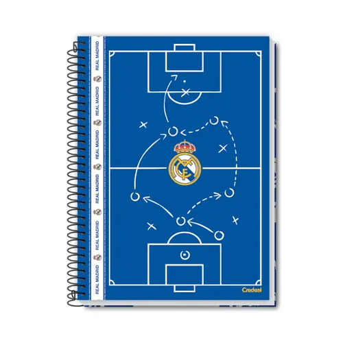 Caderno Universitário Capa Dura Credeal Real Madrid 1 Matéria 80 Folhas 27/3