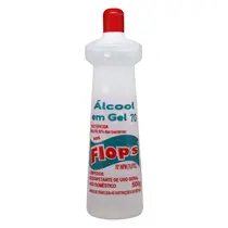 ALCOOL GEL BACTERICIDA 70 INPM 500G FLOP`S 12 UN