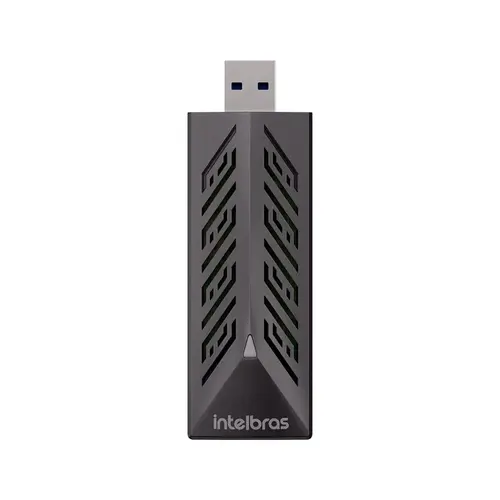 Adaptador USB Wi-Fi Intelbras A1800X Preto - Wi-Fi 6 Dual Band