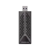 Adaptador USB Wi-Fi Intelbras A1800X Preto - Wi-Fi 6 Dual Band