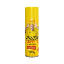 Tinta Spray Colorido Pinta Cabelo Popper Neymar Jr Amarelo Fluorescente 150ml