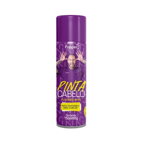 TINTA SPRAY COLORIDO PINTA CABELO 150ML NEYMAR JR ROXO FLUORESCENTE 72 UN