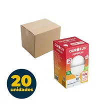LAMPADA BULBO T ALTA POTENCIA 40W LED BRANCA FRIA 6500K E27 SUPERLED OUROLUX 20 UN