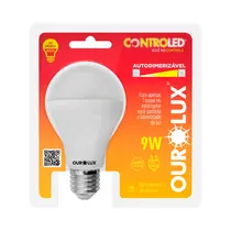 Lâmpada Inteligente Ourolux ControLED Auto Dimerizável 9W - Luz Branca Morna