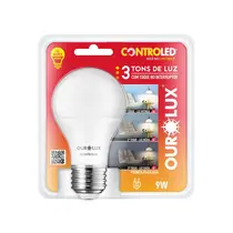 Lâmpada Inteligente Ourolux ControLED 3 Tons de Luz 9W - Branca Morna