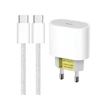 Carregador de Celular Lehmox Turbo 25W com Cabo USB-C e Saída USB-C LE-357 Branco Bivolt