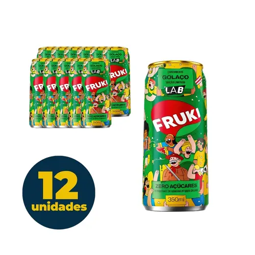 REFRIGERANTE LATA 350ML FRUKI PIPOCA ZERO 12 UN