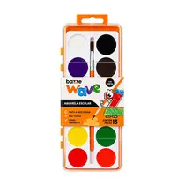 AQUARELA ESCOLAR LAVAVEL 12 CORES BAZZE 12 EST