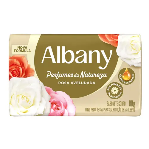 SABONETE BARRA 80G ALBANY ROSA AVELUDADA 010 UN