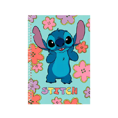 Caderno Universitário Capa Dura 1 matéria Culturama Stitch e Angel Vibes 80 Folhas 27/3