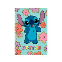 Caderno Universitário Capa Dura 1 matéria Culturama Stitch e Angel Vibes 80 Folhas 27/3